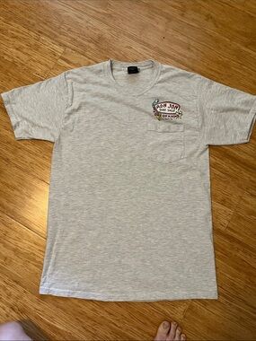 Ron Jon Light Gray Pocket Tee with Surf Logo